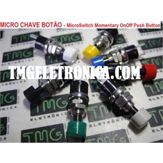CHAVE PUSH BUTTON 1Amp - 1CONTATO (NA) 2Pin,Push Button Switch 1A 250V AC 2Pin SPST Off-On NORMALLY OPENED, BOTÃO EM VARIAS CORES - Chave. Push button 1Amp/ 1Contato/Aberto (NA) 2Pin/ Pino cor Azul